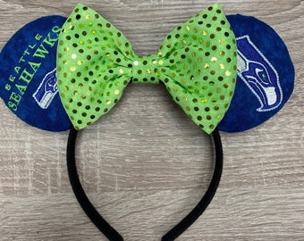 Orejas de Mickey bordadas inspiradas en los Seattle Seahawks