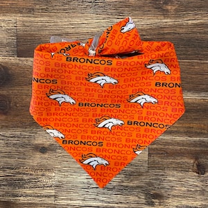 Denver Broncos Reversible Dog Bandana