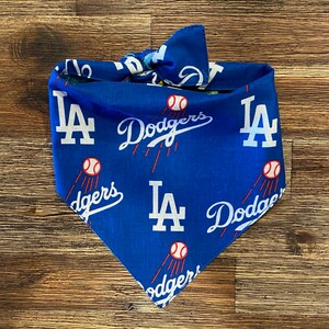 Los Angeles Dodgers Inspired Reversible Dog Bandana