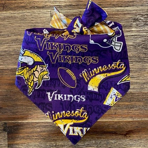 Bandana reversibile per cani Minnesota Vikings
