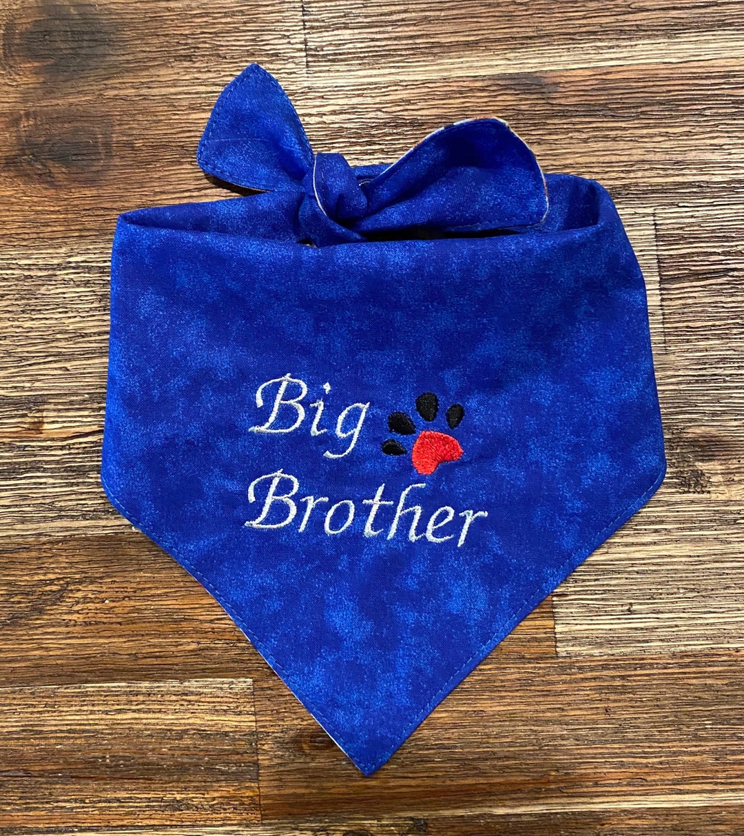 Reversible Embroidered Dog Bandana Etsy