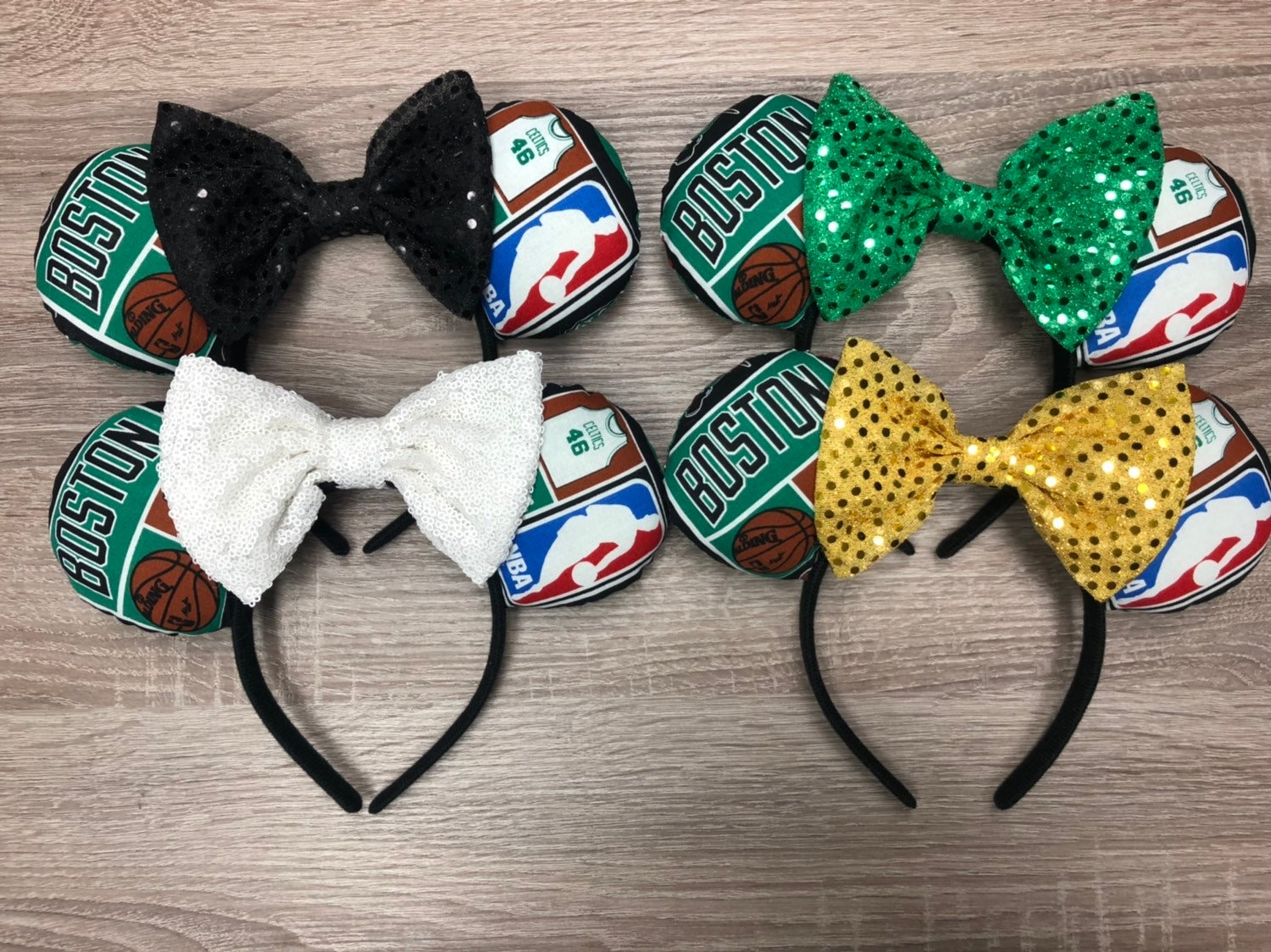 Women’s Boston Celtics Minnie Mouse Ears Headband - NWOT Minnie Mouse Sequin Ears Headband – Village Hat Shop main image 4