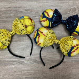 Softball Inspired Mickey Ears