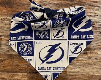Tampa Bay Lightning Reversible Dog Bandana