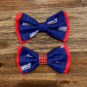 New York Giants Inspired Dog Bow