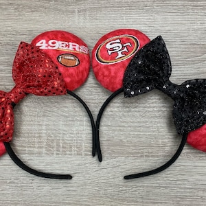 San Francisco 49ers Inspired Embroidered Mickey Ears
