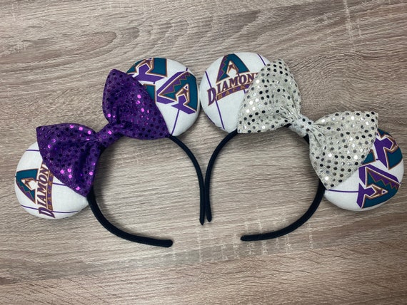 Custom Disney ears- Arkansas Razorbacks baseball Choose Bow ANGELS MLB Baseball Magical Mouse Ears | (puffy  main image 3