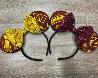 Washington Commanders Inspired Mickey Ears