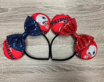New England Patriots Disney Ears New England Patriots Inspired Mickey Ears - Etsy main image 3