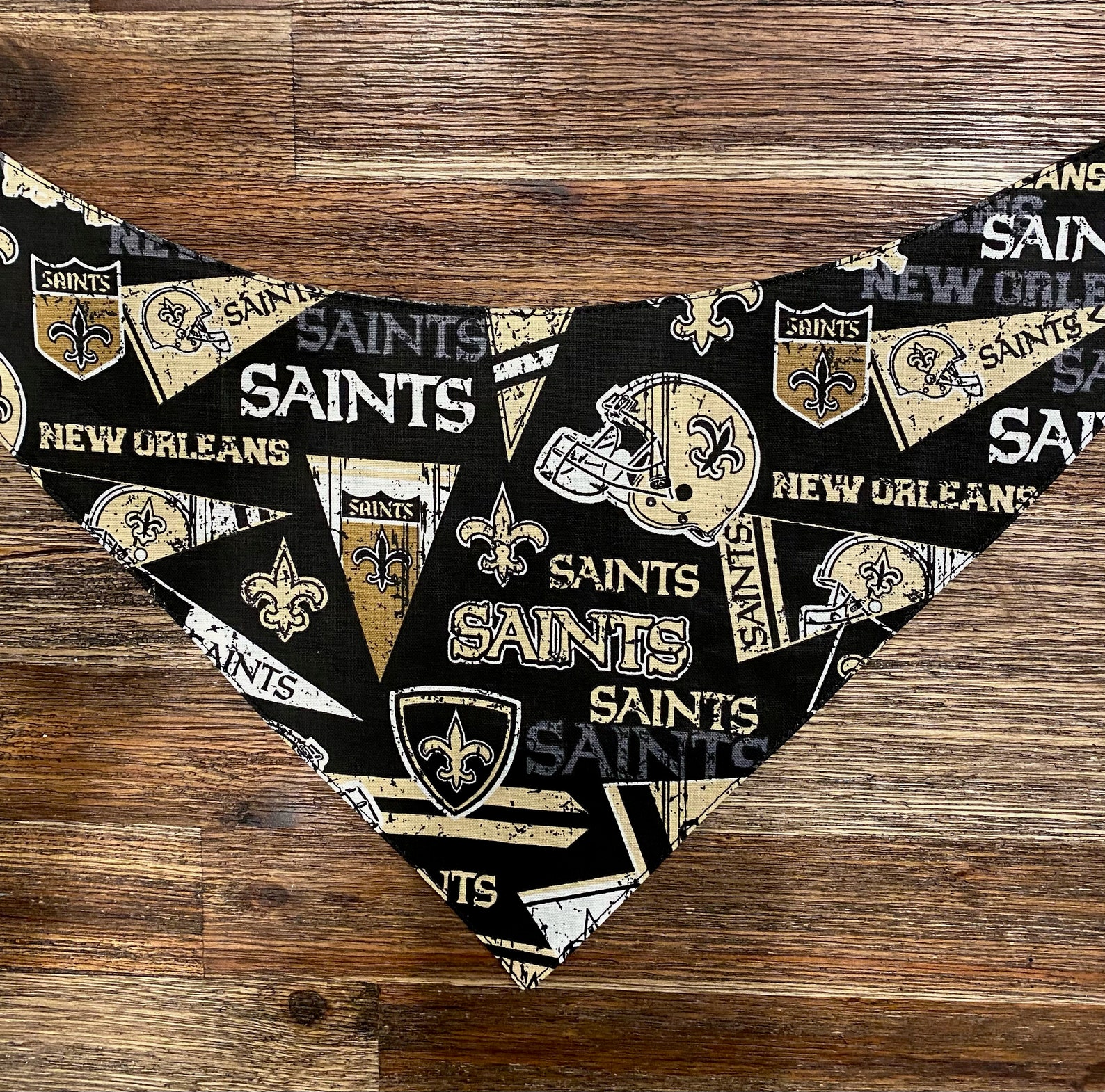 New Orleans Saints Reversible Dog Bandana Etsy