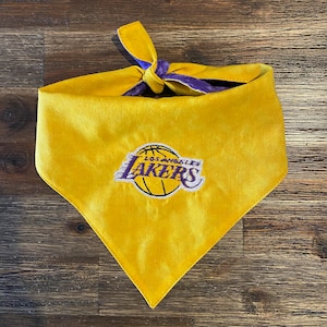 Los Angeles Lakers Reversible Embroidered Dog Bandana