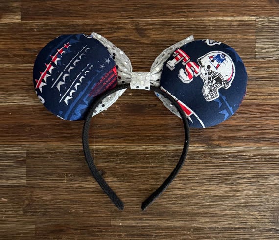 New England Patriots Disney Ears New England Patriots Inspired Mickey Ears - Etsy main image 4