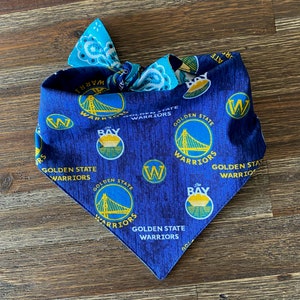 Golden State Warriors Reversible Dog Bandana