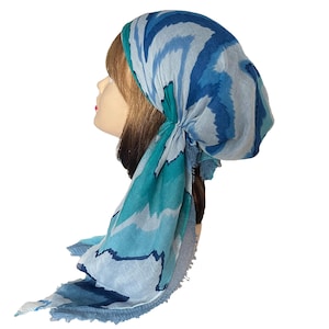 Soft Gauze Pre-Tied Headscarf: Chemo Cap, Hair Loss Bandana