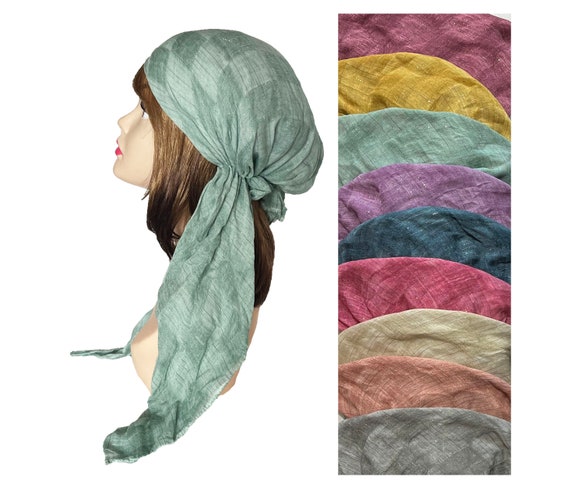 Long Lurex Gauze Pre tied Head Wrap Hair Cover Chemo Cap Headwear Bandana Slip on Headscarf Etsy