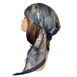 Soft luxurious silky pre-tied hair scarf head wear cap stylish head wrap for women Chemo cancer patients hair loss headscarf