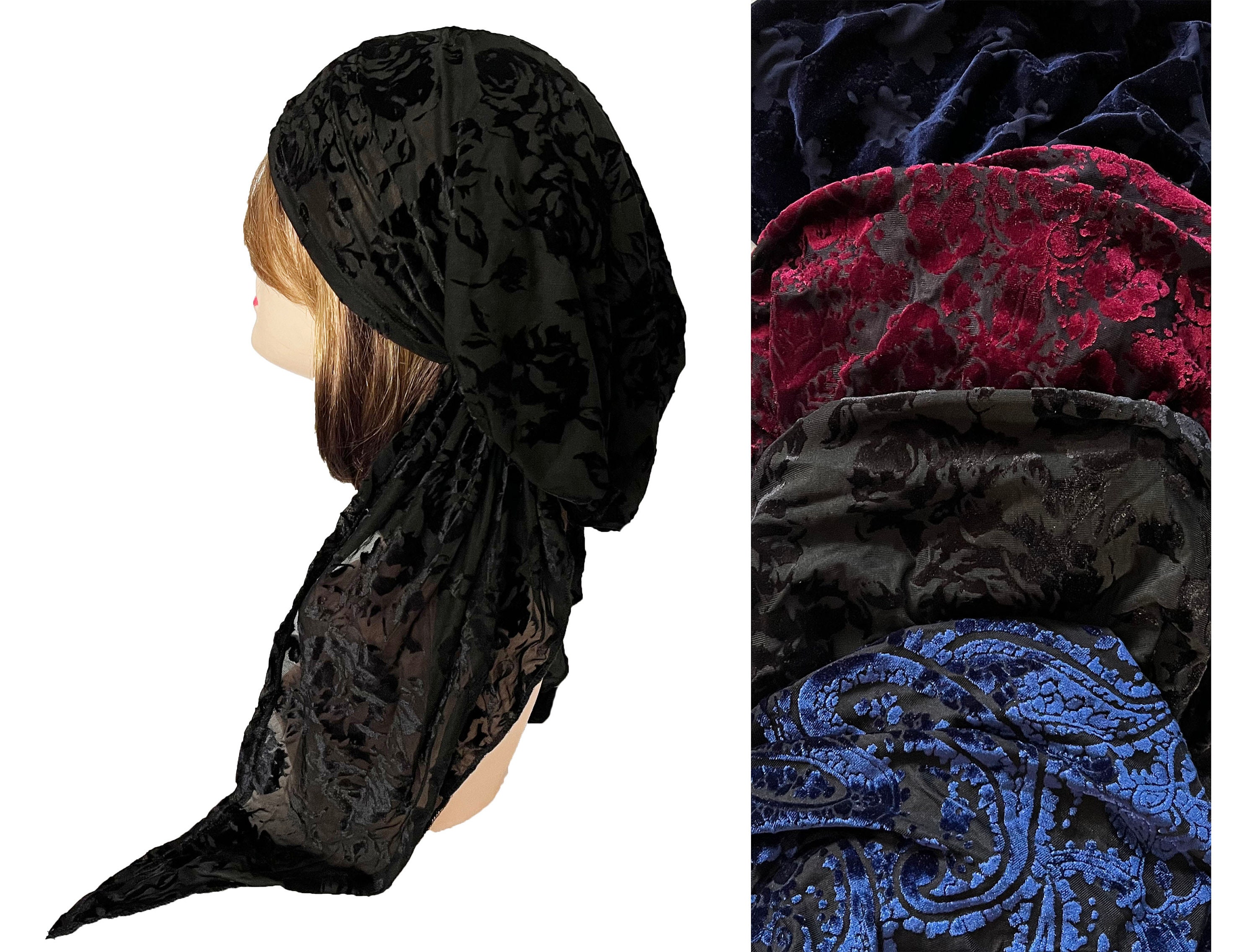 【OVERDUEFLAIR】VELVET KERCHIEF XIUSESYH - Floral Sheer Crinkled Burnout Silk Velvet Fabric