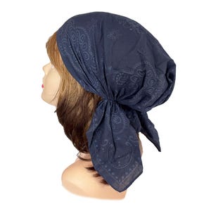 Soft super light 100% Cotton head scarf head wrap bandana pre-tied headcover doctors nurses chemo