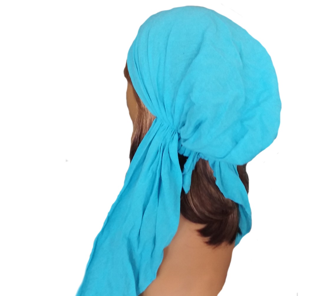Gauze cotton pretied solid colors head wrap head cover tichel Etsy