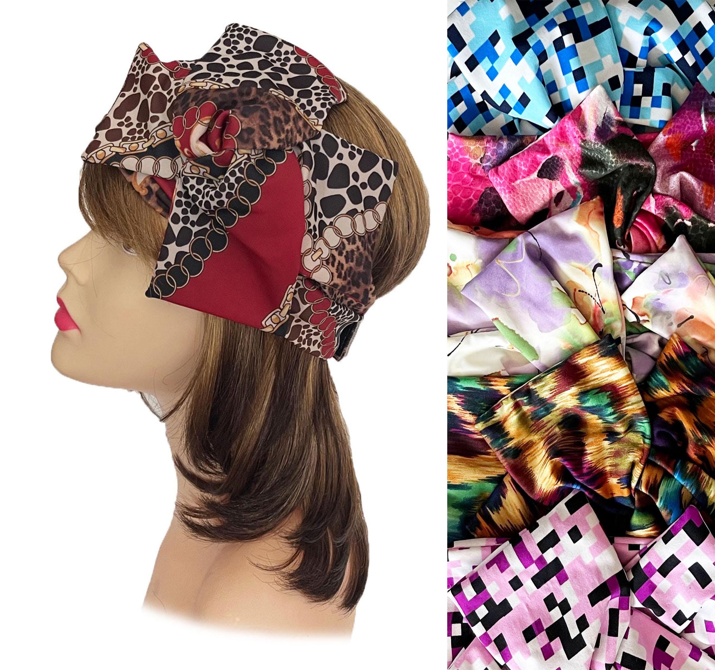 Bow colorful Soft stretch Headband Womens Wide Headbands