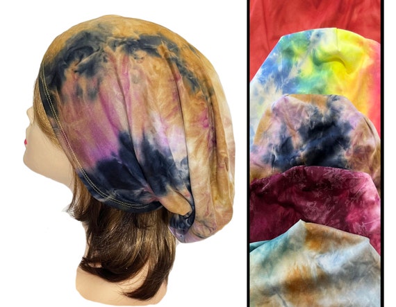 Ultra soft Tie Dye Beanie Hat Head Cover Head Cover Turban