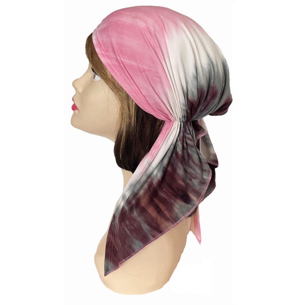 Foulard tie-dye - Copricapo chemioterapico pre-annodato ultra morbido - Colori assortiti