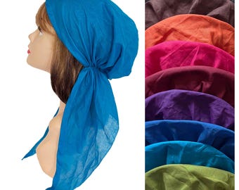 Katoenen lichtgewicht voorgestrikte zomerhoofddoek hoofddoek hoofddoek haarovertrek tulband