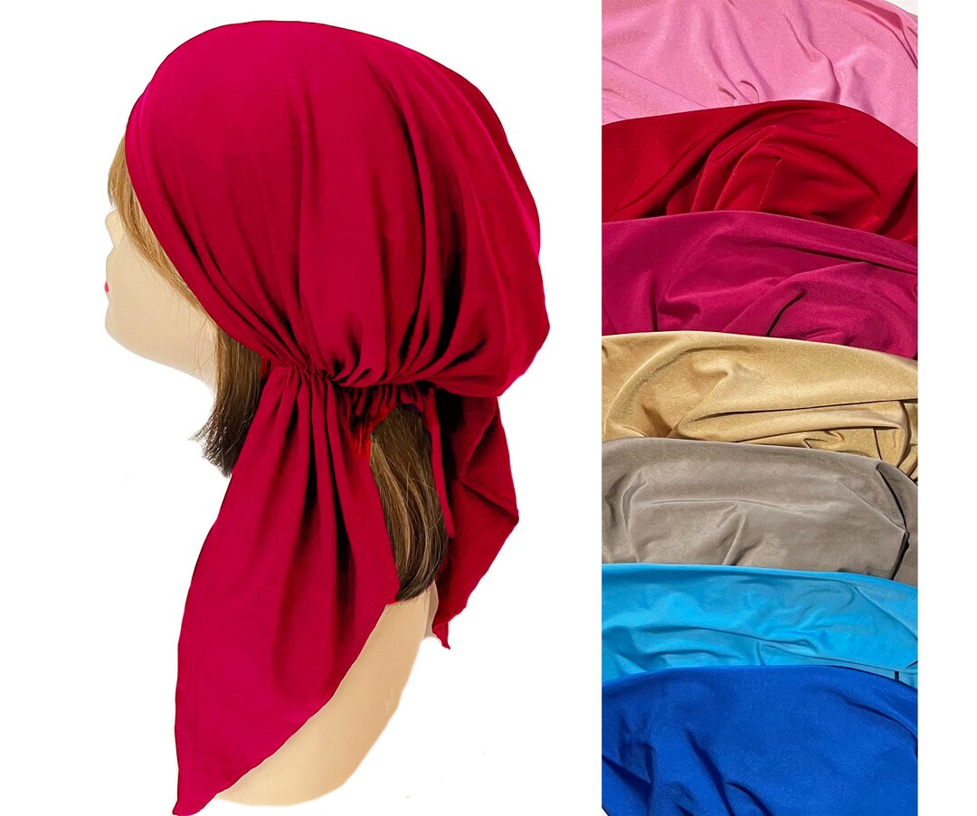 Soft Pretied Headscarf Hair Accessory Hair Loss Head Cover Hat Etsy