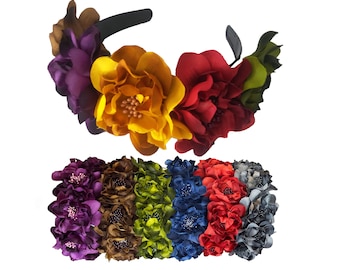 Fall colors flower headband autumn Thanksgiving for women floral hair accessory headbands