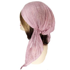 Pañuelo de gasa ligero para la cabeza: pañuelo de cabeza Tichel preatado, varios colores imagen 1