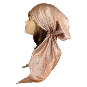 Soft luxurious silky pre-tied hair scarf head wear cap stylish head wrap for women Chemo cancer patients hair loss headscarf