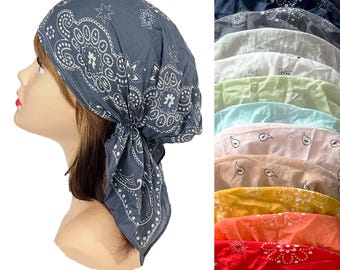 Bandanas Cotton Kerchiefs For Women Multi Purpose Printed Hair Scarfs