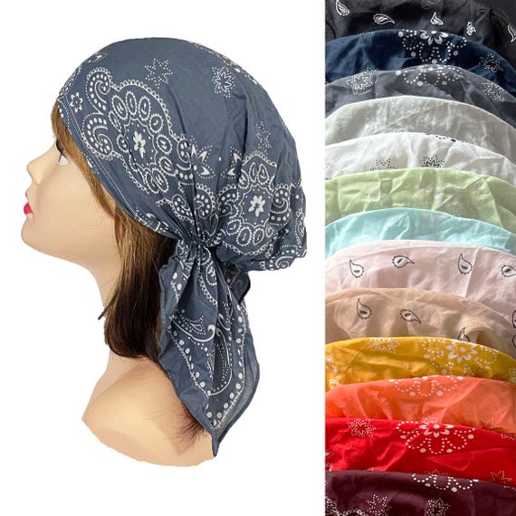Soft Super Light 100% Cotton Head Scarf Head Wrap Bandana