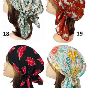 Soft super light 100% Cotton hair scarf head wrap bandana pre-tied hair scarf kopftuch doctors nurses chemo headscarves zdjęcie 6