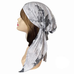 Foulard pré-noué en rayonne, imprimé floral, bonnet chimio, fabriqué aux États-Unis, plusieurs couleurs