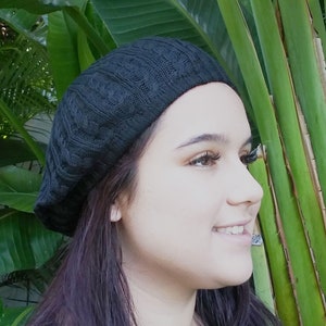 Knit Beret hat cap headcover for women