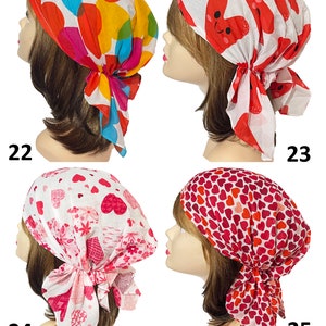 Soft super light 100% Cotton hair scarf head wrap bandana pre-tied hair scarf kopftuch doctors nurses chemo headscarves zdjęcie 7