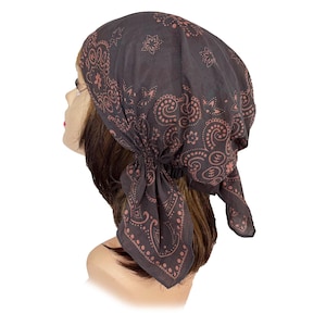 Soft super light 100% Cotton head scarf head wrap bandana pre-tied headcover doctors nurses chemo