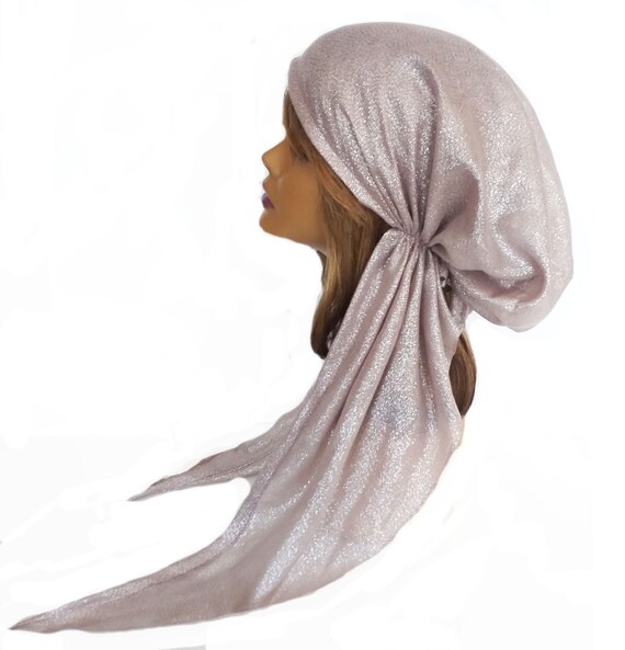Lurex Pretied Gauze Head Wrap Head Cover Tichel Lightweight Etsy