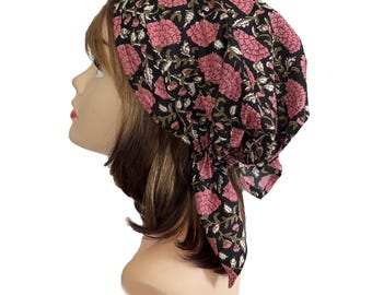 Pañuelo floral para la cabeza, bandana, gorro de algodón preatado, gorro para médicos y enfermeras