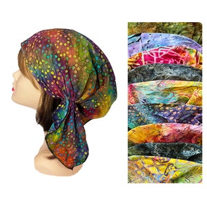 Cotton batik head scarf head wear bandana pre-tied head cover cap doctors nurses kopftuch