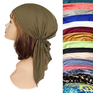 super soft head cover pre-tied head scarves headwear for nurses chemo patients hair loss scarf hair loss cover