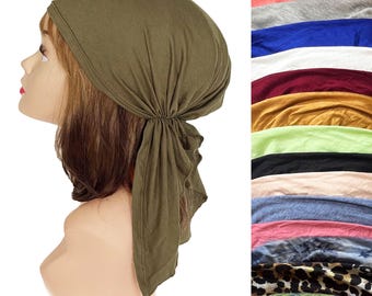 super soft head cover pre-tied head scarves headwear for nurses chemo patients hair loss scarf hair loss cover