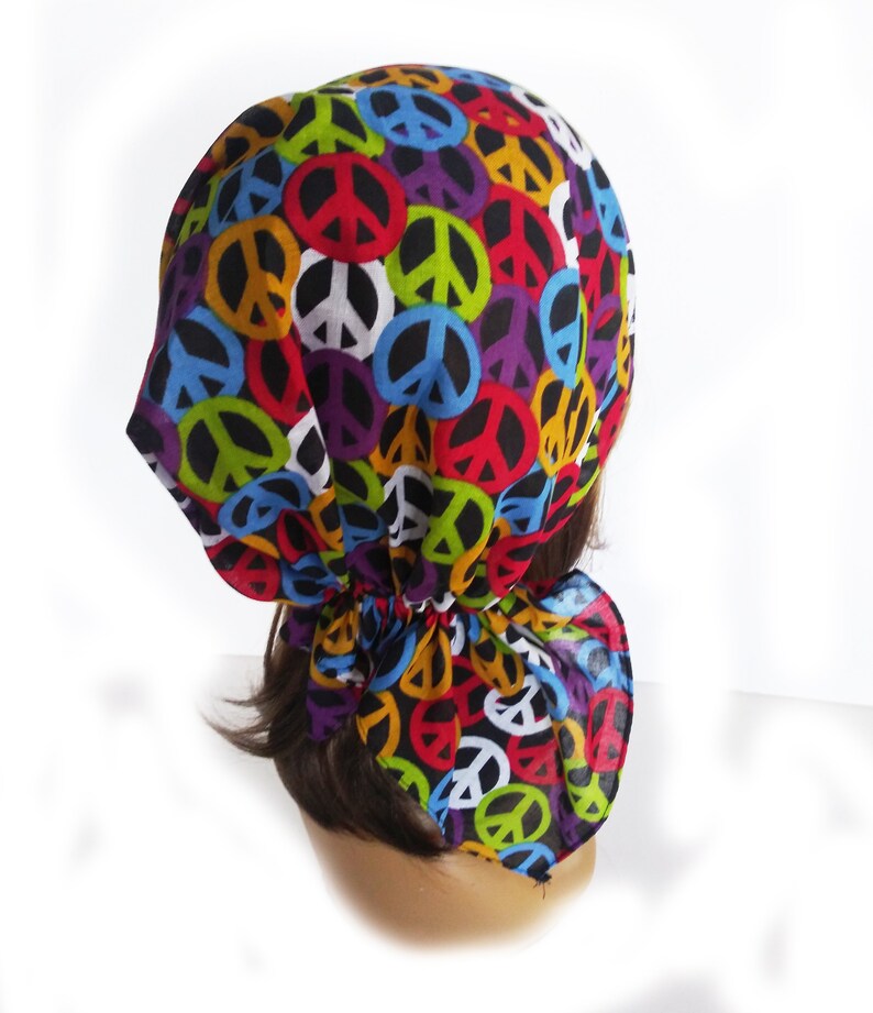 american flag head scarf head wear rainbow LGBT bandanas pre-tied cotton peace sign headcover cancer chemo cap turban