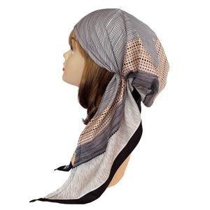 Soft luxurious silky pre-tied hair scarf head wear cap stylish head wrap for women Chemo cancer patients hair loss headscarf