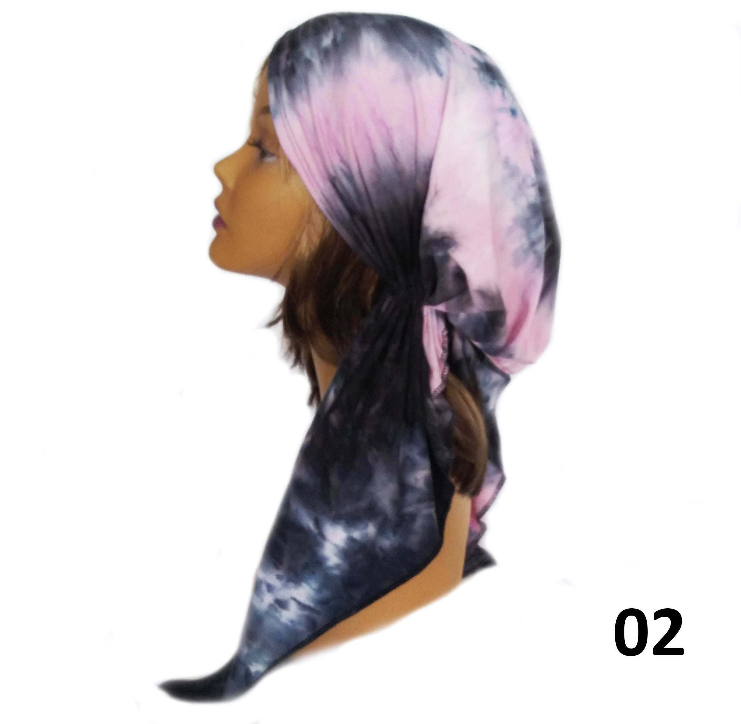 Ultra Soft Tie Dye Head scarf Pretied Head-cover  Nurse Doctors Head …