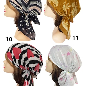 Soft super light 100% Cotton hair scarf head wrap bandana pre-tied hair scarf kopftuch doctors nurses chemo headscarves zdjęcie 4
