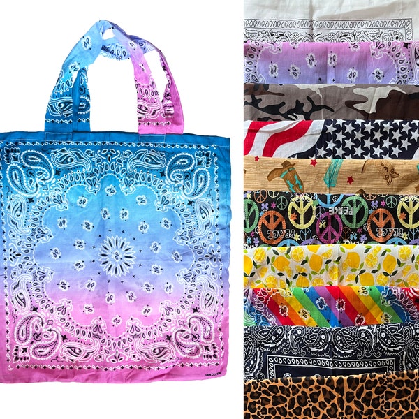 Cotton Bandana Beach bag Summer Tote Bag Lightweight handbag