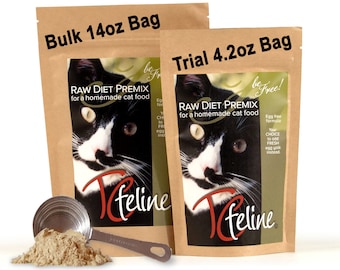 4.2oz TCfeline Raw Cat Food Premix/Supplement to make Homemade Raw Cat Food. Natural GrainFree HumanGrade SpeciesApprop: Orig Must Add Liver