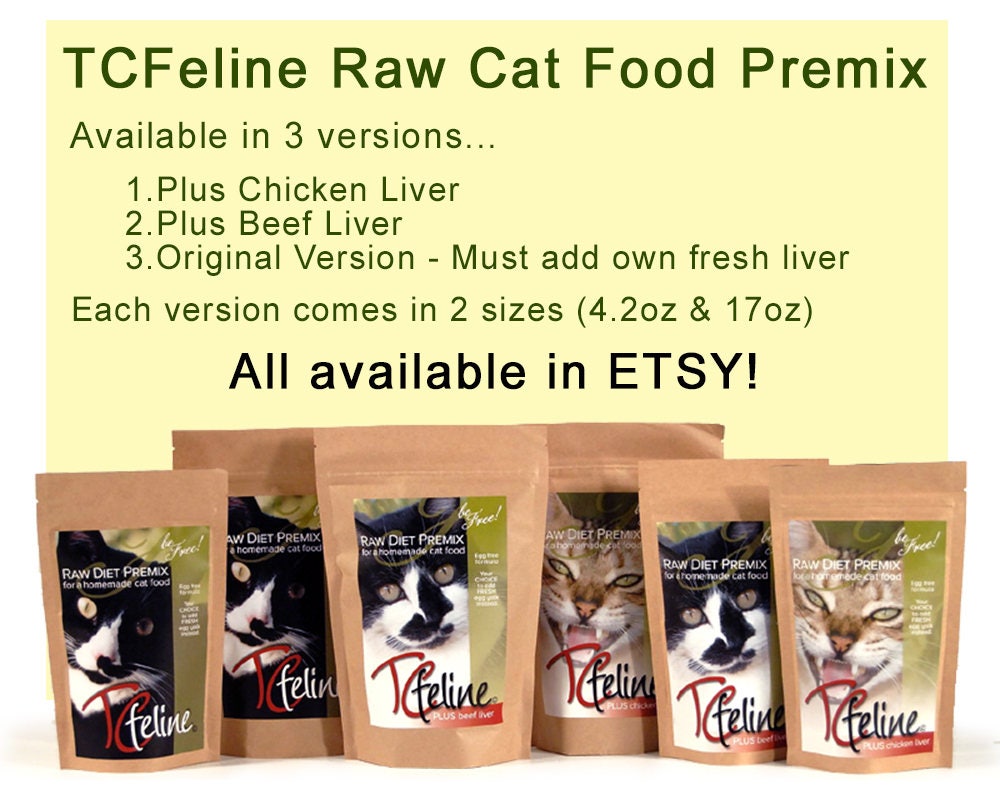 4.2oz TCfeline Raw Cat Food Premix/Supplement to make Homemade Etsy
